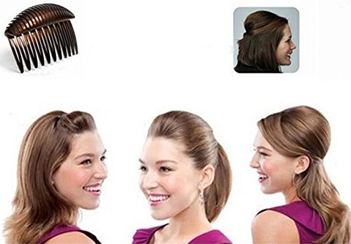 1pc Black/brown Charming Pompadour Fringe Bump It Up Volume Inserts Do Beehive Hair Styler Clip Stick Comb Insert Tool Magic Hair Base Comb Hair
